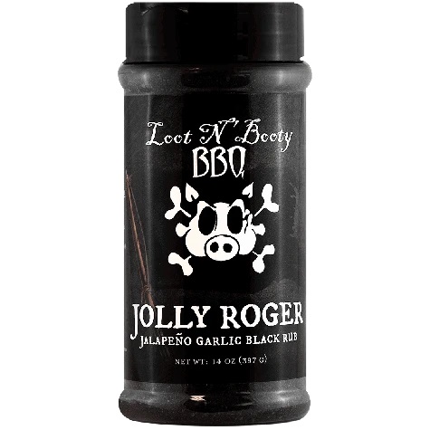 LOOT N`BOOTY BBQ "Jolly Roger Jalapeno Garlic Black Rub" 397g