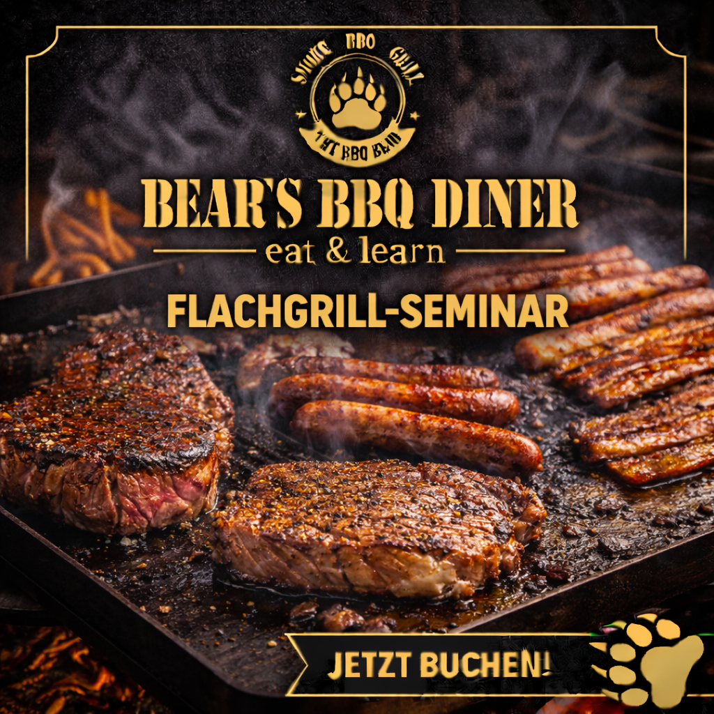 Flachgrill Seminar Nacken,Wurst,Bauch uvm. in Geil
