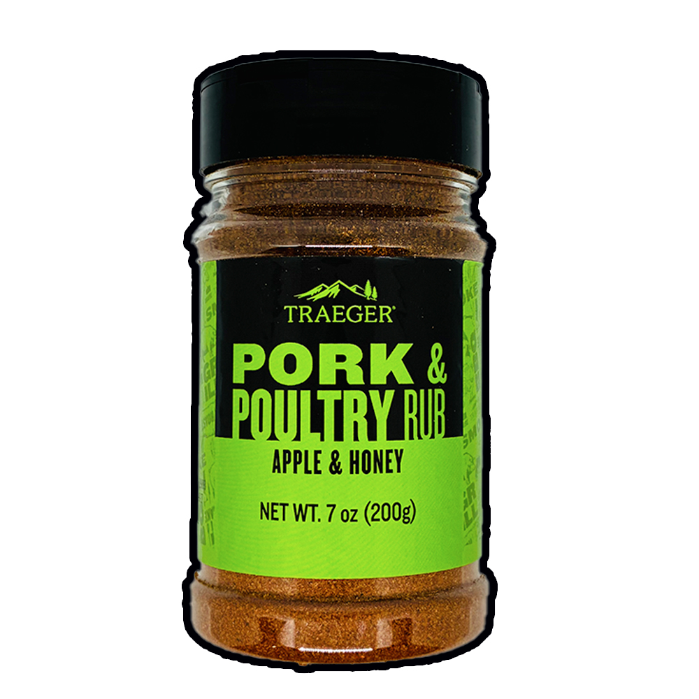 TRAEGER "Pork & Poultry Rub APPLE & HONEY" 200g Streuer